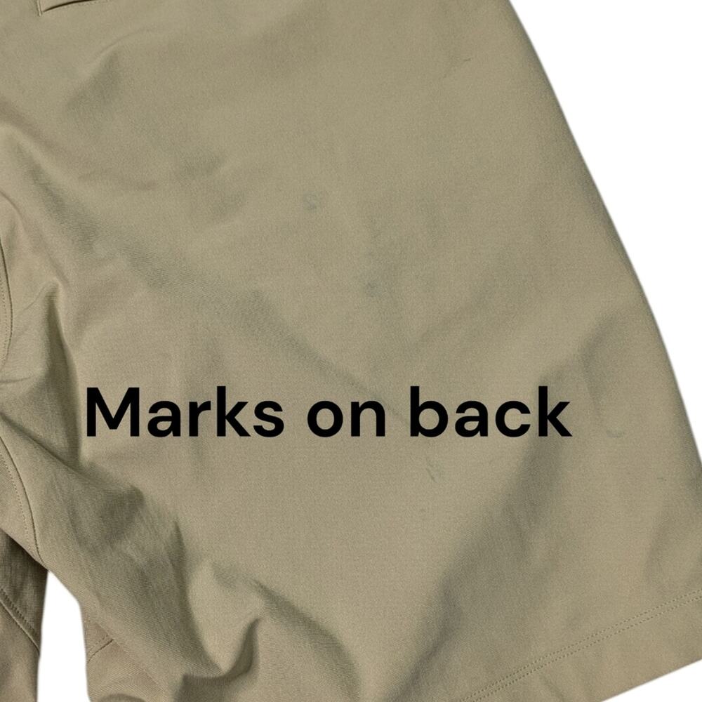 Lululemon Commission Shorts 34 Tan Classic Fit Golf Zipper Pocket Athletic Casua - Picture 5 of 7